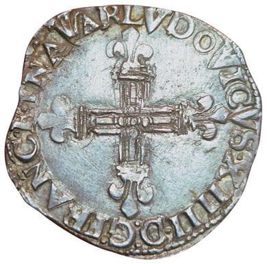 Louis XIV. Quart d'écu de Navarre 1650. Saint-Palais....