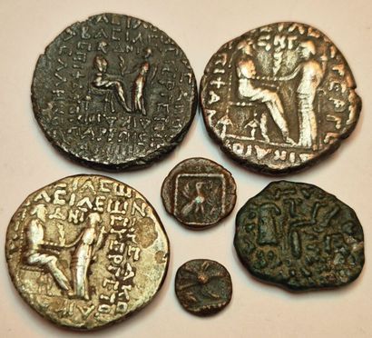 Vardanes I. Lot of 6 coins (3 tetradrachms,...