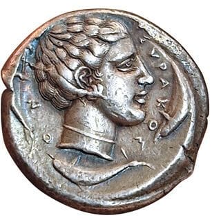 Syracuse. 2nd democracy. 466-406 B.C. Tetradrachma....