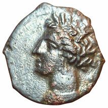 Unity (AE). Circa 400-350 B.C. A/ Head of...