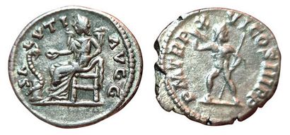 Septimius Severus. 193-211: Lot of 2 denarii:...
