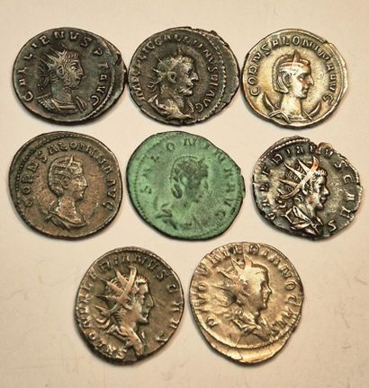 Lot of 8 Antoninians: Gallien (2 ex.), Salonine...