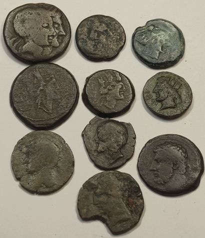 Numidia. Lot of 10 bronzes: Cirta (3 ex.),...