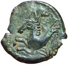 Arvernes. After 52 B.C. Bronze MOTIVIDIACA...