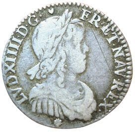 Louis XIV. Douzième d'écu à la mèche longue....