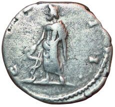 Albin. 195-197. Denarius. R/ COS II. Aesculapius...