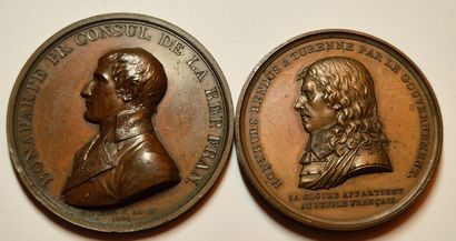 Consulat: 2 médailles en bronze: Paix de...
