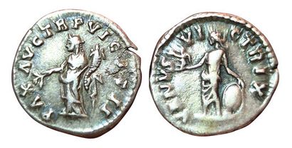 Lot of 2 denarii: Lucius Verus PAX AVG TRP...