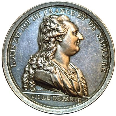 Louis XVI. Médaille argent. Pont de Louis...