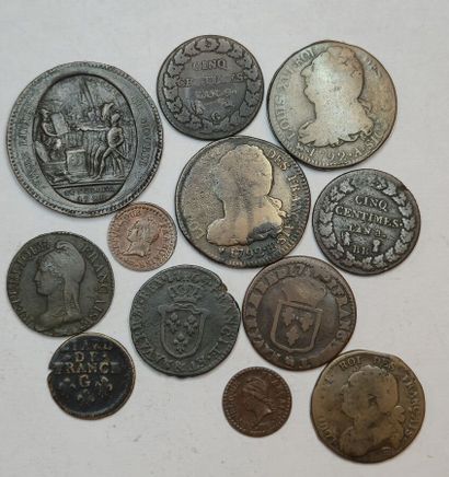 Royales / Revolution: 12 coins: Louis XIV...