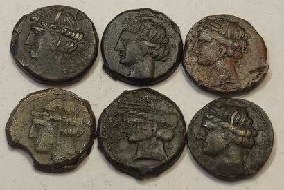 Lot of 6 bronzes. 21 to 23mm. Nice lot. With...