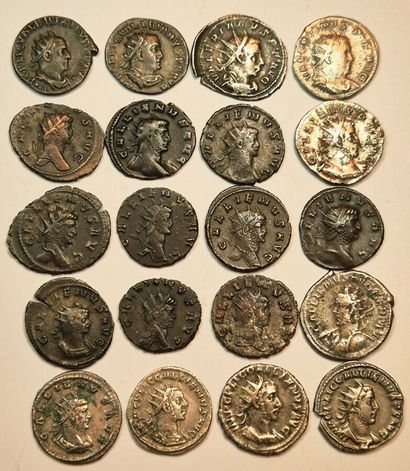 Lot of 20 Antoninians: Valerian I (4 ex.),...