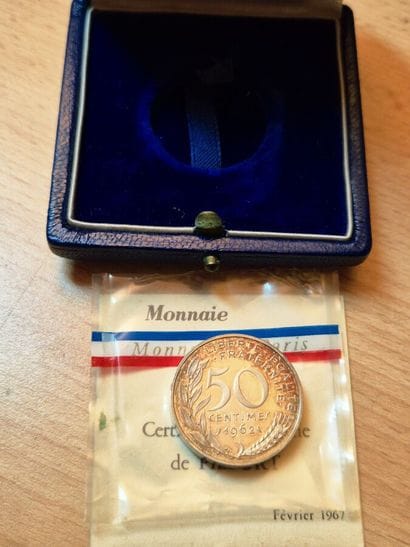 Piefort Argent de 50 Centimes Marianne 1962....