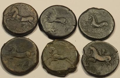 Numidia. Lot of 6 bronzes. Massinissa or...