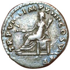 Titus. 79-81. Denarius. R/ TR P VIII IMP...
