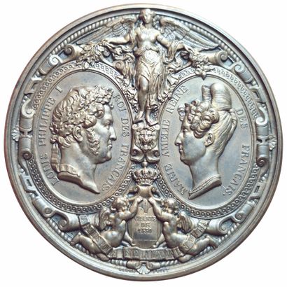 Louis-Philippe 1er. Médaille en bronze dynastique...
