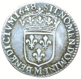 Louis XIV. Douzième d'écu à la mèche longue....