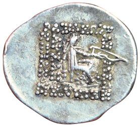 Mithradates II. Drachma. Rhagai. A/ Bust...