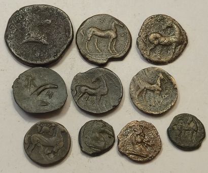 Lot of 10 different bronzes, some unusual....