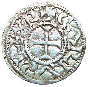 Poitou. Melle. Denier immobilized in the...