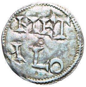 Poitou. Melle. Denier immobilized in the...