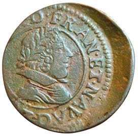 Louis XIII. 1610-1643. Double Tournois 1629...