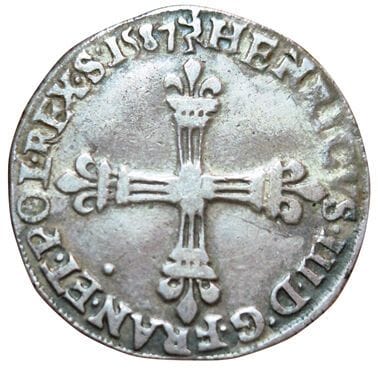 Henri III. Quart d'écu 1587 M. Toulouse....