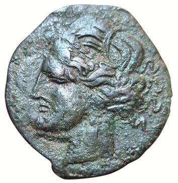 Dishekel (AE). After 241 B.C. A/ Head of...