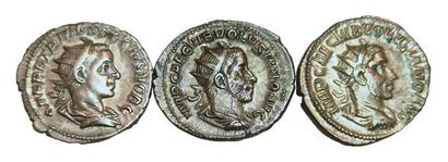 Batch of 3 Antoninians: Herennius Etruscus...