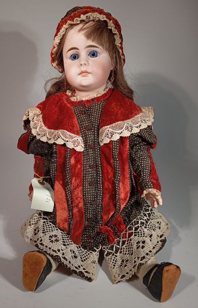 German doll GEBRUDER KUHNLENZ. Bisque head...