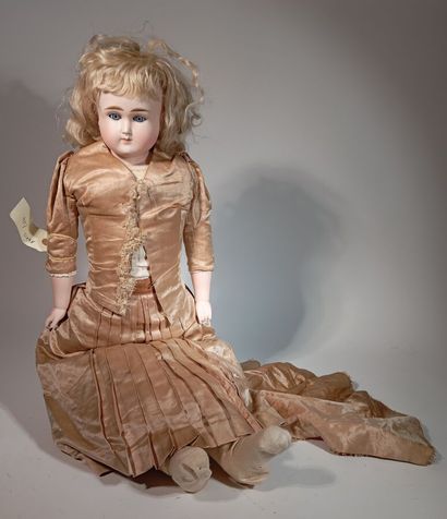 German-made fashion doll. Unmarked bisque...