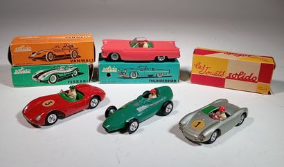 SOLIDO. Reunion of 4 cars with boxes. Porsche...