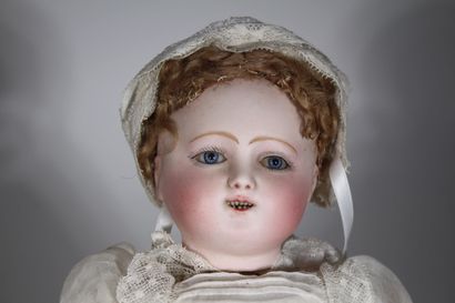 STEINER. Wiggling baby doll, head made of...