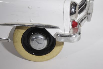 Pedal car. Mercedes 190SL. Metal body, steering...