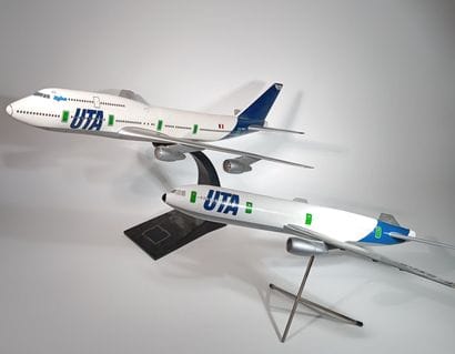 Maquette d'agence d'un Boeing 747 