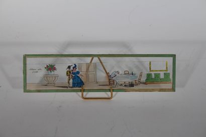 Lot de plaques en verre pour lanternes magiques...