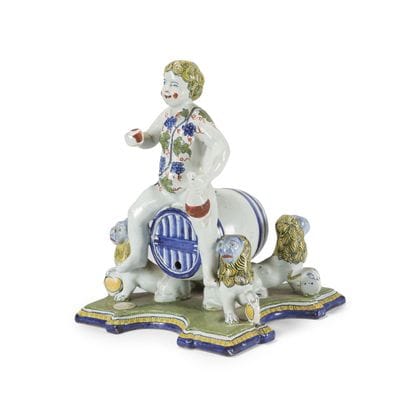 PETITE FONTAINE EN FAIENCE
figurant Bacchus...