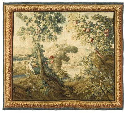 TAPISSERIE D'AUBUSSON
à décor d'un paysage...