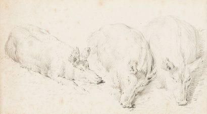 ATTRIBUÉ À Pieter VAN BLOEMEN (1657-1720)
Trois...