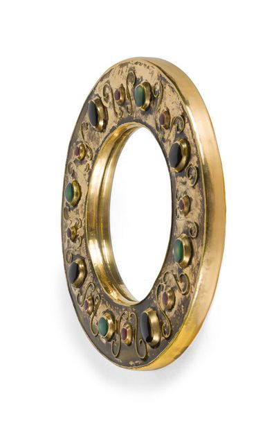 FRANÇOIS LEMBO (1930-2013)
Miroir circulaire.
Épreuve...