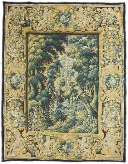 TAPISSERIE DES FLANDRES
à décor d'un sous-bois,...