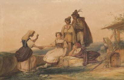 Jean ALAUX (1786-1864)
La diseuse de bonne...