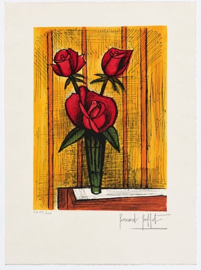 Bernard BUFFET (1928 - 1999)
Trois roses,...