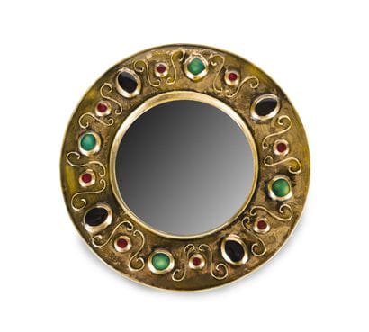 FRANÇOIS LEMBO (1930-2013)
Miroir circulaire.
Épreuve...