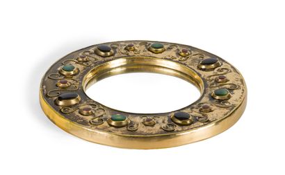 FRANÇOIS LEMBO (1930-2013)
Miroir circulaire.
Épreuve...
