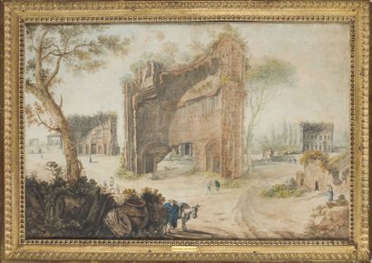ÉCOLE FRANÇAISE DU XVIIIème SIÈCLE
Paysage...
