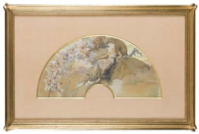 A. HAZARD
« Femme aux orchidées et dragon...