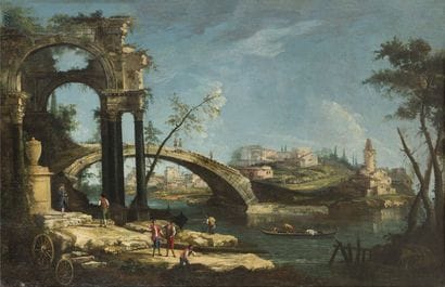 Attribué à Michele MARIESCHI (1710-1743)
Caprice...
