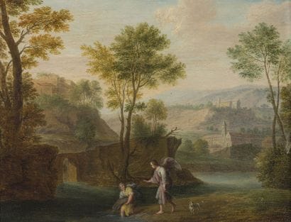 ÉCOLE FLAMANDE VERS 1700
Tobie et l'Ange
Panneau...
