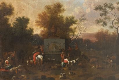 Attribué à Abraham Jansz BEGEYN (1637-1697)
Halte...